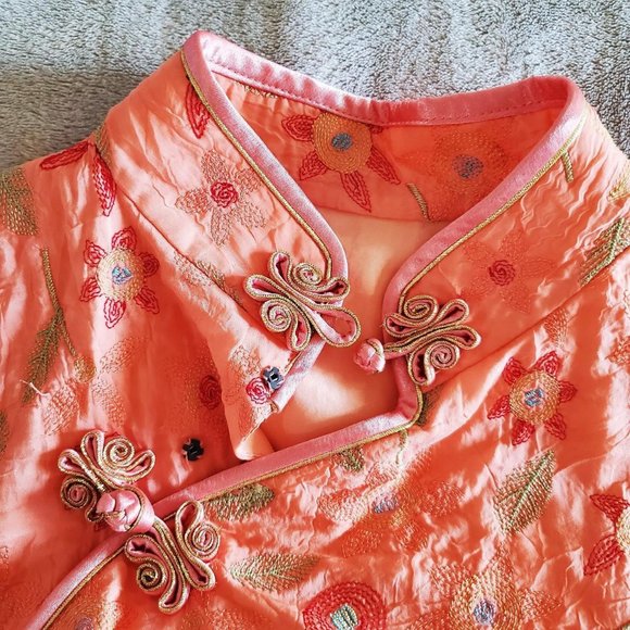 micro floral patterned traditional Chinese retro bodycon Cheongsam Qipao dress - Picture 3 of 4